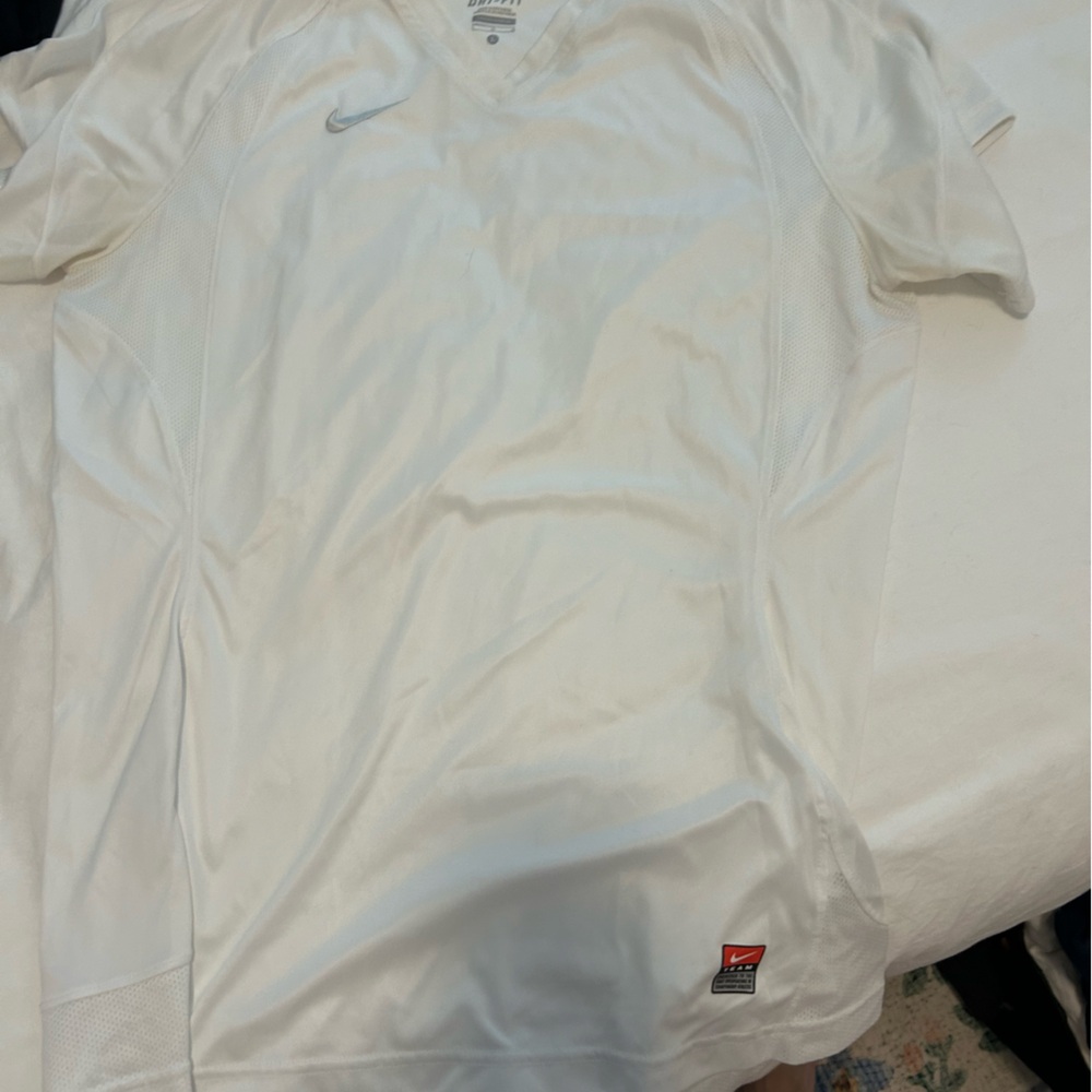 Nike white workout tee sz large